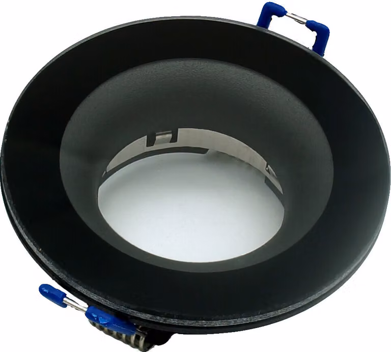 Faretto da incasso IP44 rotondo nero opaco GU10 ID-1064 Idealed