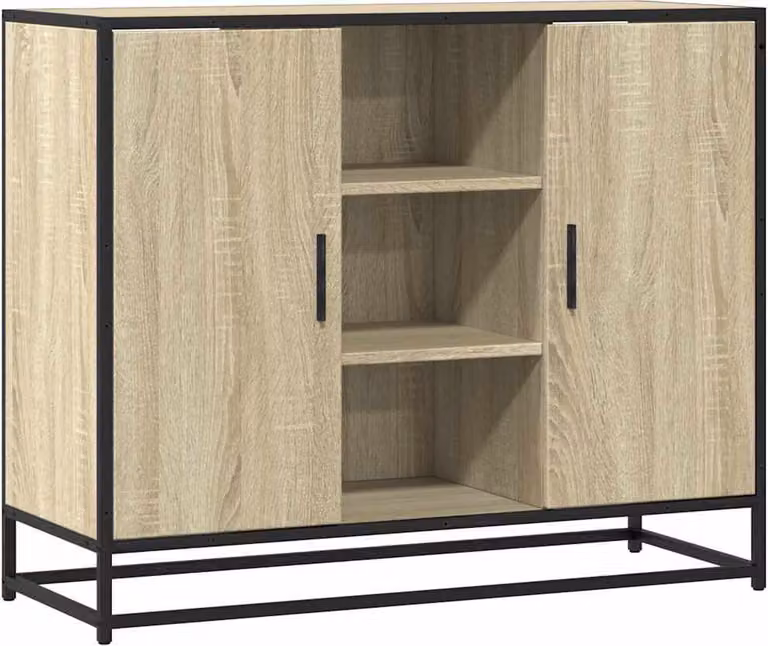 Credenza Rovere Sonoma 92x35x76 cm in Legno Multistrato