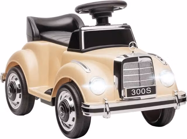 Auto elettrica Mercedes Zephmum beige con luci e suoni – 1