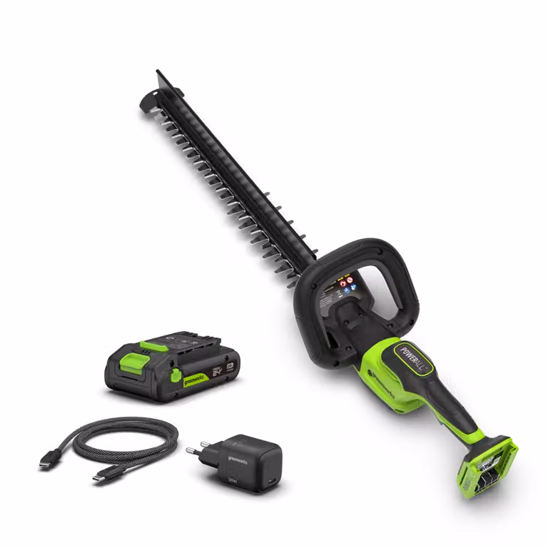 Greenworks POWERALL 24V Tagliasiepi 51cm Gen. II – Batteria 2Ah