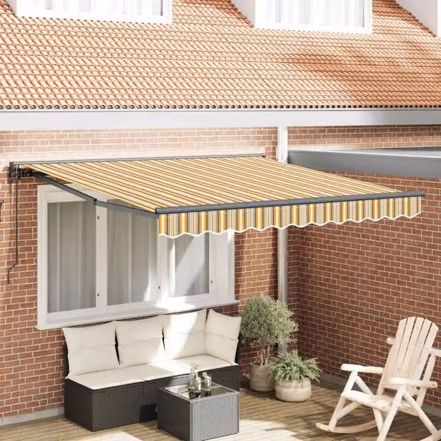 Struttura della tenda-Telaio per tenda da sole Giallo e Grigio 300 x 250 cm 914312