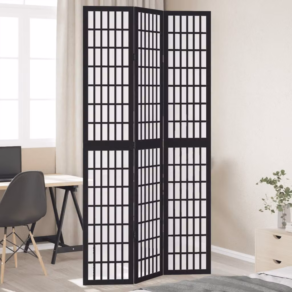 Divisorio Ambienti vidaXL a 3 Pannelli in Legno Massello di Paulownia Nero Opaco H: 180 cm, L: 170 cm (o dimensioni specifiche fornite)

Wait, looking at the JSON data provided:
7beb24a8-0140-41ba-b295-416394c1338b: 110.0
7670b782-2caf-44bb-bfbd-712af00ca