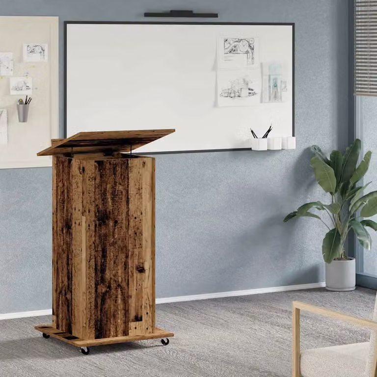 vidaXL Tavolo da ufficio moderno in legno color marrone L/P/H: 55 x 55 x 107 cm