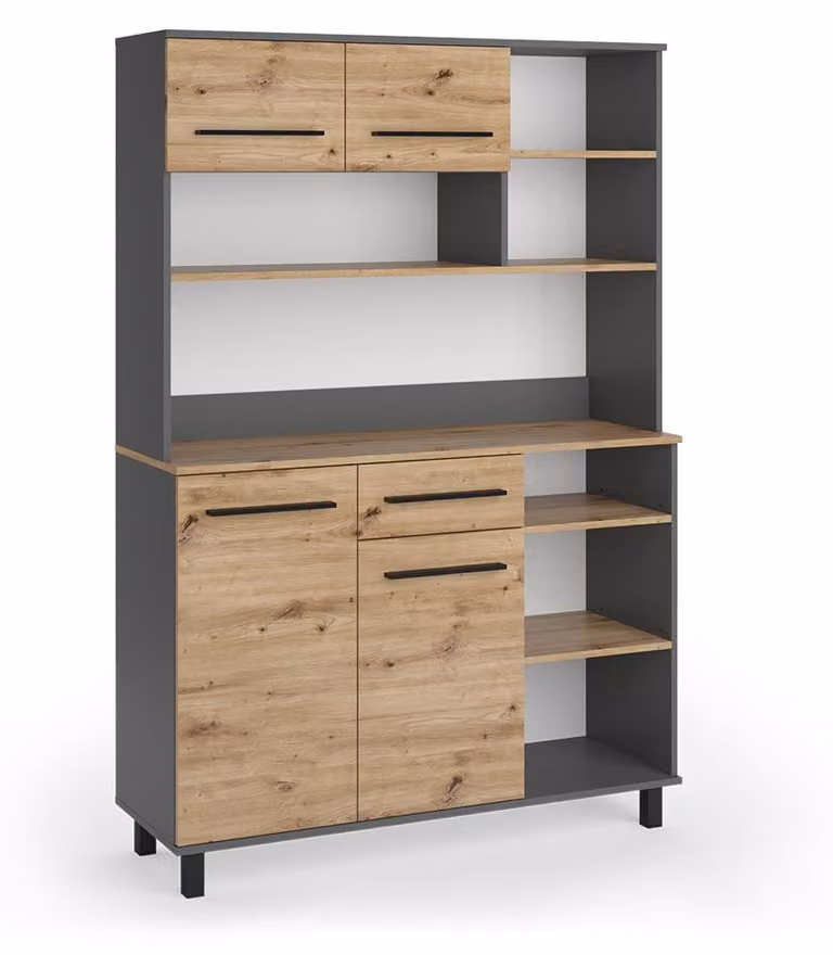 Buffet da cucina Vicco Pure Rovere artigianale/Antracite 120.2 x 177 cm, Model 59911