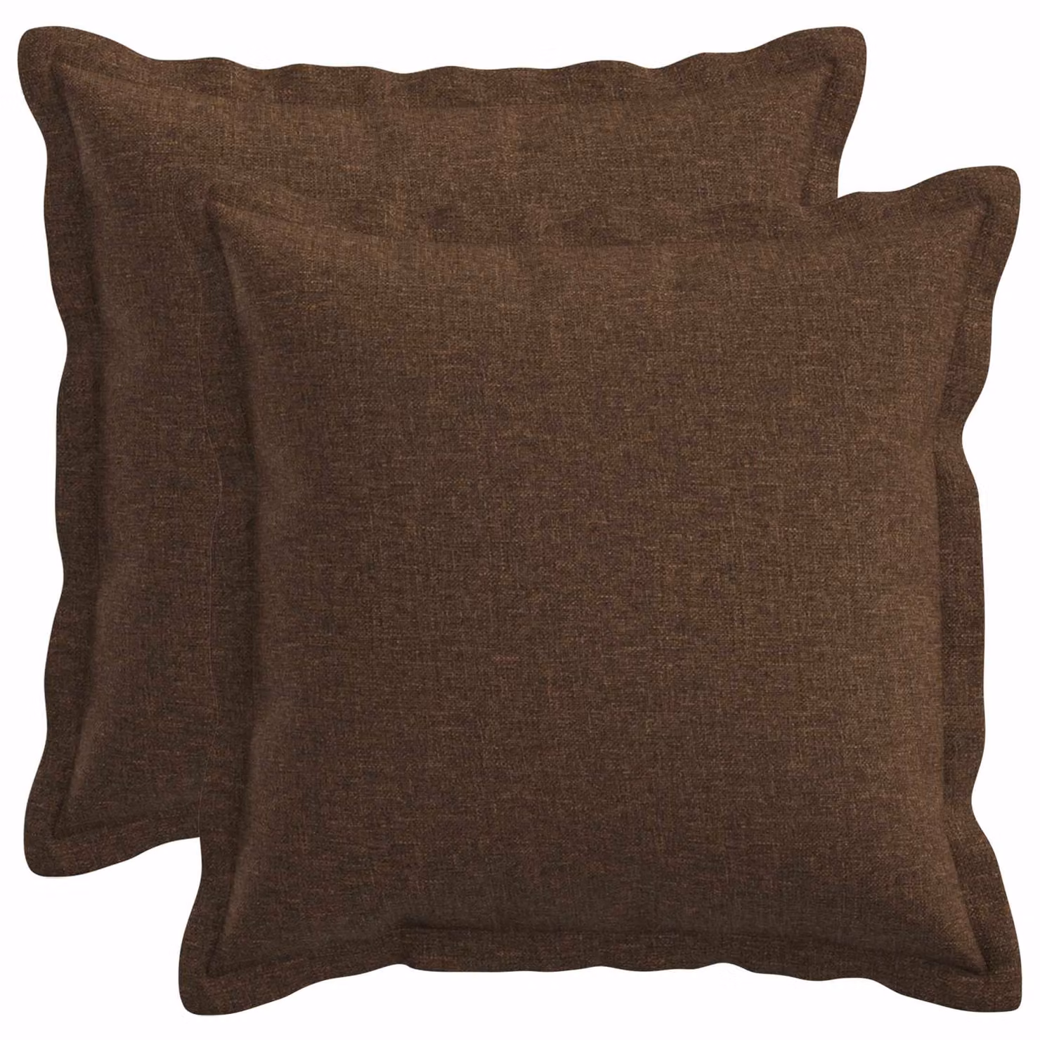 Set di 2 federe vidaXL HOUTEN marroni in poliestere, forma quadrata, 40 x 40 cm