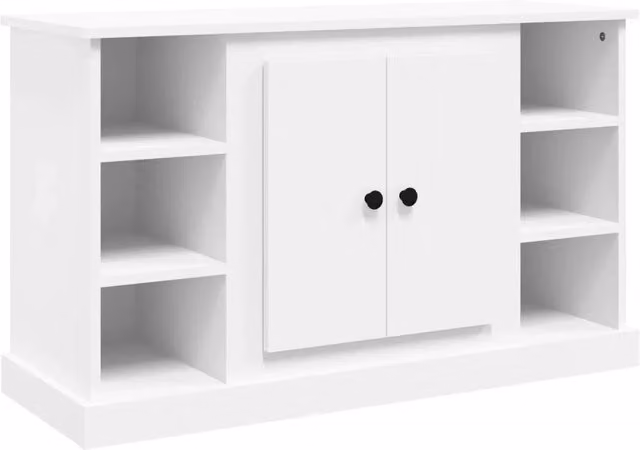 Credenza Buffet Bianca in Legno Multistrato per Soggiorno e Sala da Pranzo L: 100 cm, P: 35,5 cm, H: 60 cm