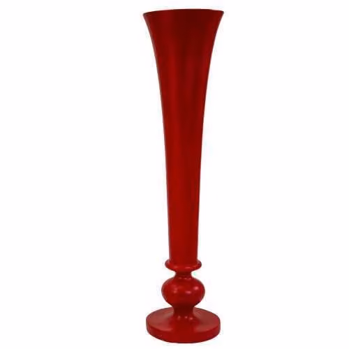 Portavaso resina rosso cm ø32h136