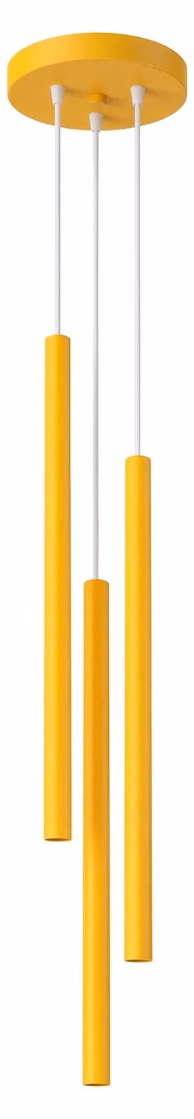 Lampada a sospensione PASTELO 3P gialla 3xG9 8W acciaio 115x19,5x19,5 cm Sollux Lighting