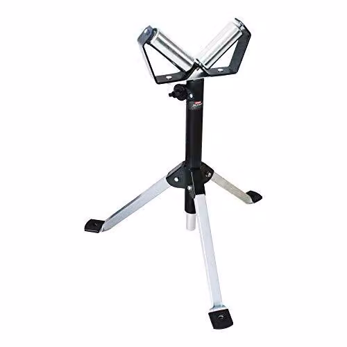 Cavalletto STIER, portata 80 kg, con trave a V, altezza regolabile da 71 a 110 cm, struttura robusta a tre gambe