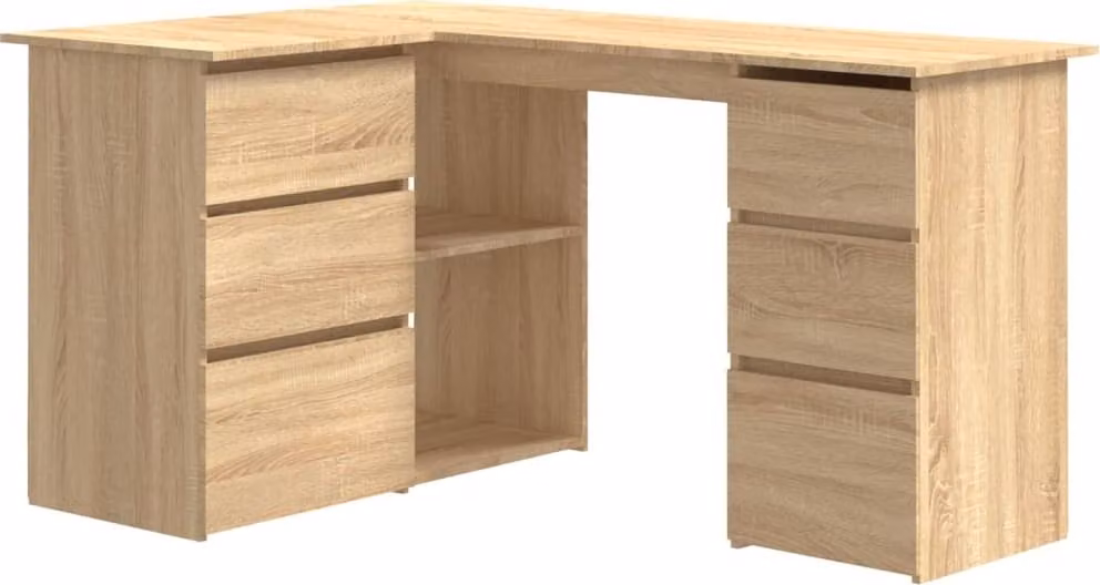 Scrivania Angolo Rovere Sonoma 145x100x76 cm Legno Multistrato