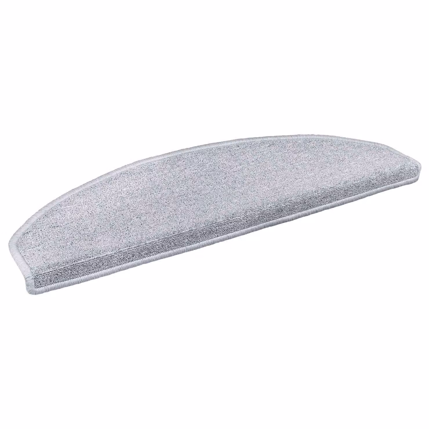 Set di 15 tappetini autoadesivi per scale vidaXL, colore grigio, in polipropilene antiscivolo e fonoassorbente, L: 80 cm, P: 24,5 cm, H: 3 cm