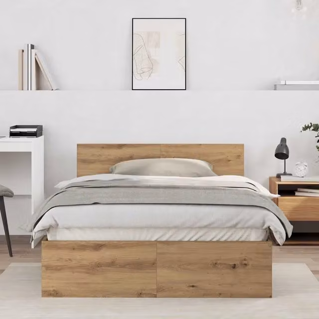 Struttura del letto-Giroletto Rovere artigianale 193 x 125 x 70 cm