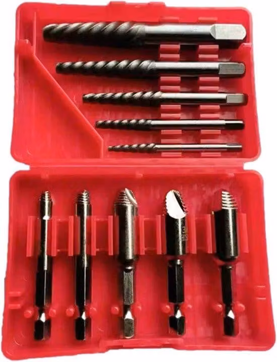 Estrattore di viti professionale per riparazioni auto e lavori domestici, con utensili manuali di diverse dimensioni