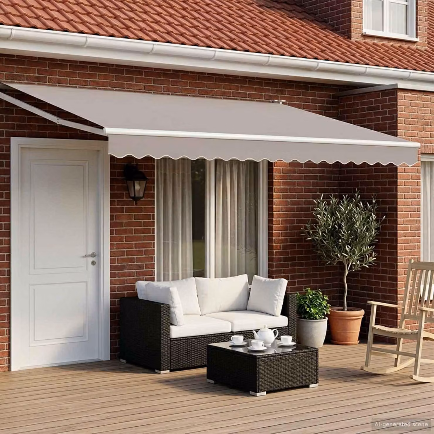 Maison Exclusive - Struttura elettrica per tenda da sole solare, 4 x 2 metri, bianca