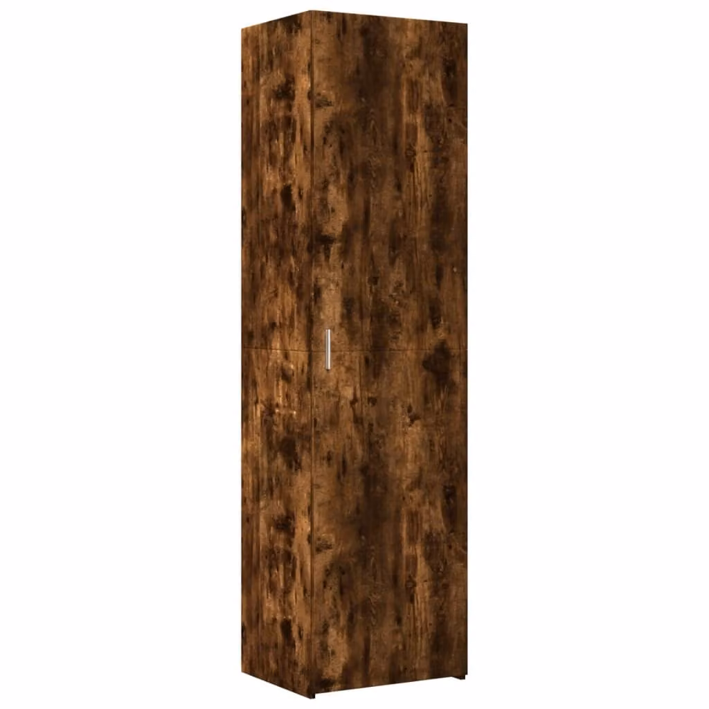 Credenza Rovere Fumo 50x42,5x185 cm in Legno Ingegnerizzato