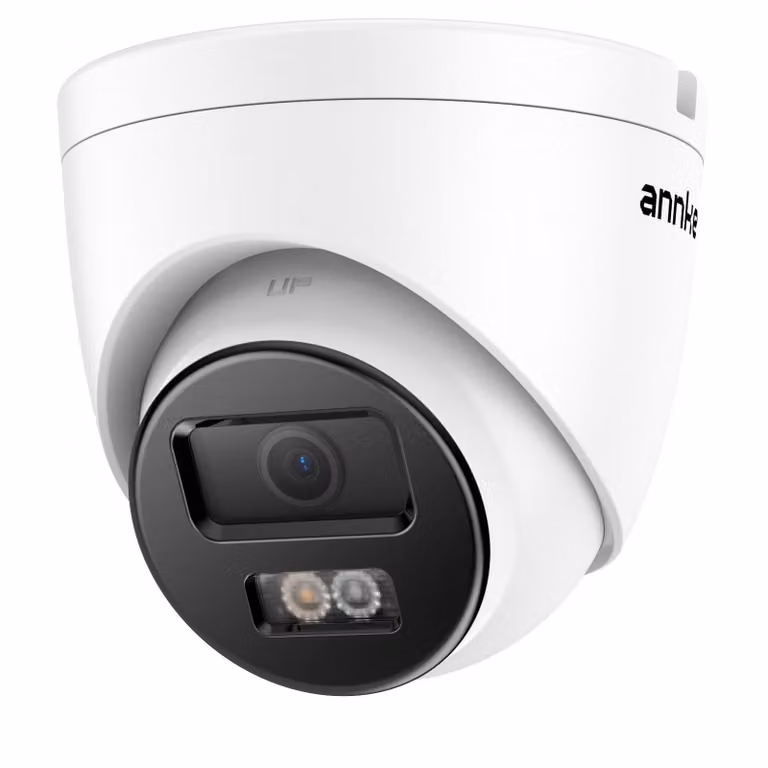Telecamera IP a torretta ANNKE da 12 MP con PoE, microfono, riconoscimento AI di persone e veicoli, Smart Dual-Light, 2,8 mm, IP67, slot SD fino a 256 GB