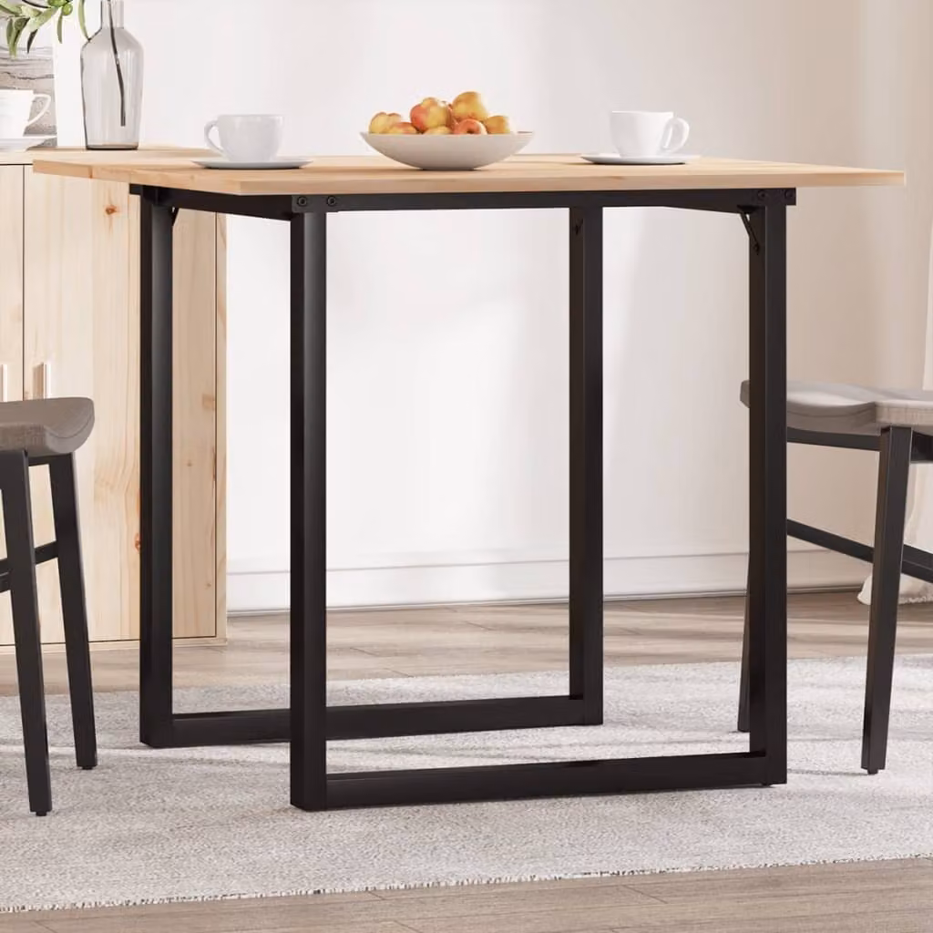 Maison Exclusive - Tavolo da Pranzo Telaio a O 80x80x75 cm Legno Pino e Acciaio