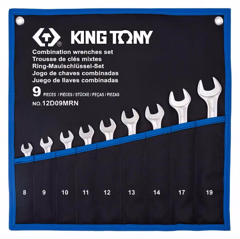 KING TONY, set di chiavi a bussola combinate ultraleggere, 8:14-17-19 mm, 9 pezzi, per [specificare a cosa servono]