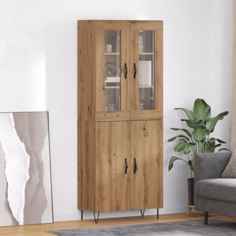 vidaXL Credenza Rovere artigianale 69,5 x 34 x 90 cm