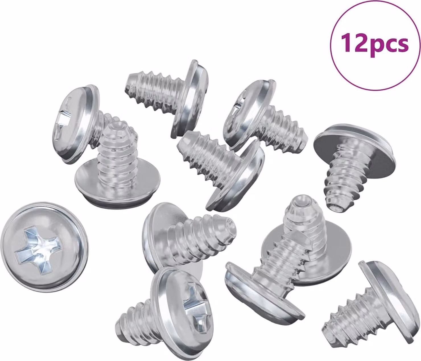 Viti a Esagono 12 pcs Argento M4 x 5 mm Ferro