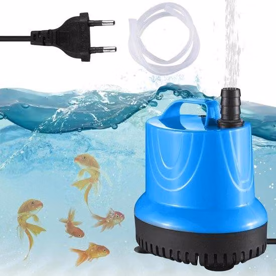 Piccola pompa per acqua, 25W, 1500 l/h, blu. Pompa sommergibile regolabile