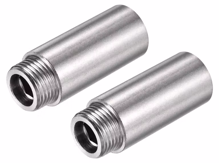 Prolunga per soffione doccia - 2 pezzi - 61 mm. Braccio prolunga per doccia - Acciaio inossidabile - Tubo per doccia portatile - Resistente e facile da installare - Braccio per doccia