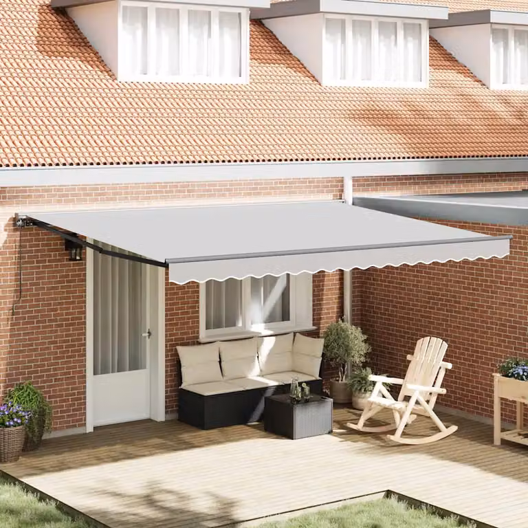 vidaXL Telaio per tenda da sole manuale in alluminio, colore Antracite, L 4,5 x P 3 m
