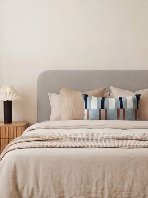 Testiera imbottita Coline Kenay Home grigio 180 cm