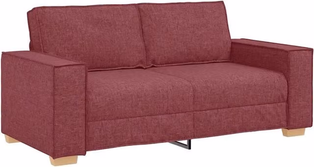 Divano | Divano da soggiorno | Sofa a 2 posti rosso vino 180x78x84 cm in tessuto