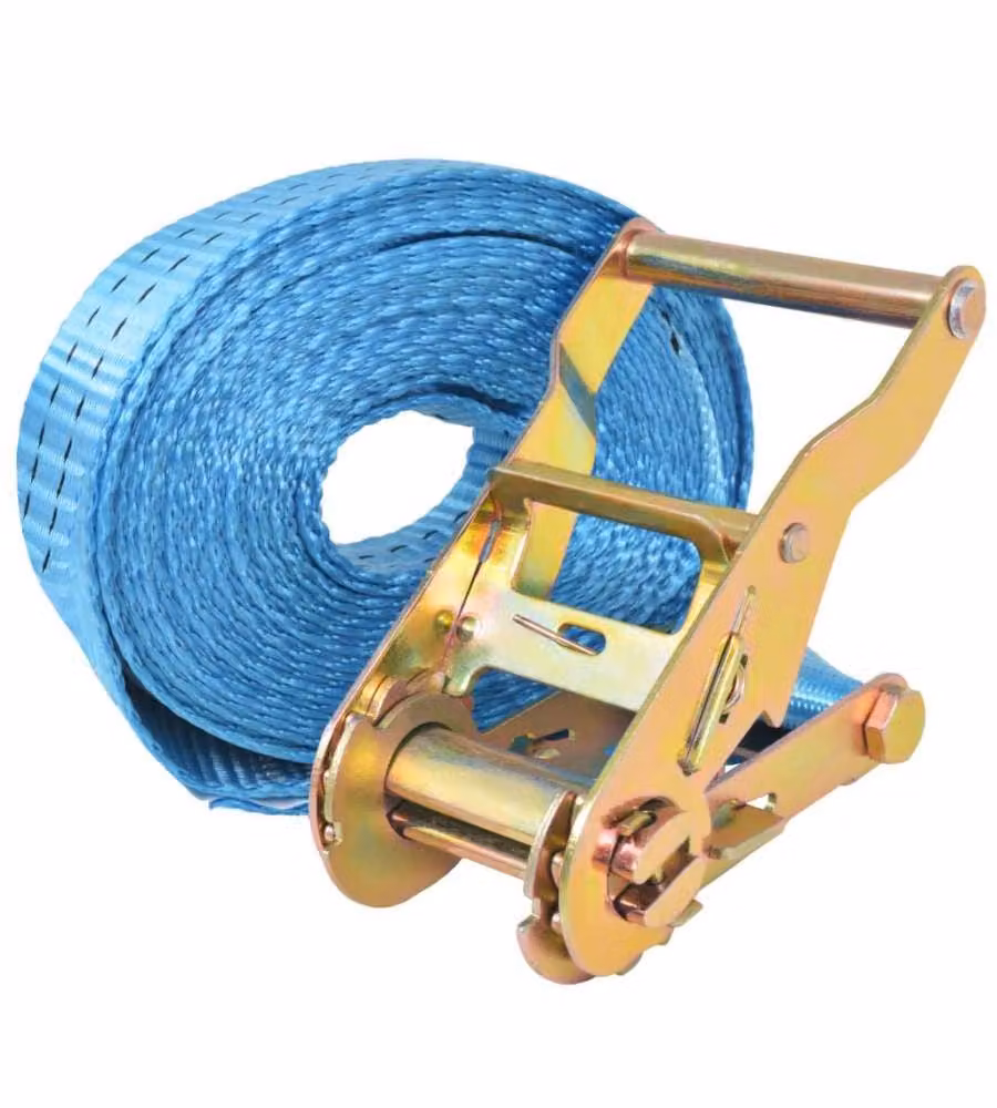 Cinghie d'Ancoraggio 4 pz a Cricchetto 2 T 6mx38mm Blu