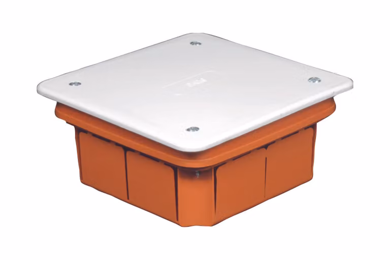 Cassetta di derivazione da incasso muro 92x92x45 con coperchio e viti IP40 FAEG FG10208