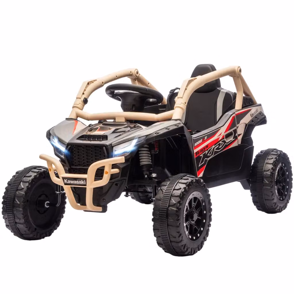 Macchinina elettrica UTV XYLO per bambini con 2 motori da 12V, colore giallo, L 100 cm x P 64 cm x H 56 cm – 2