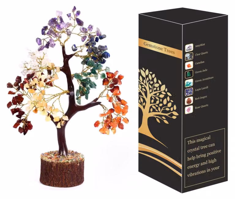 Albero bonsai con 7 chakra, ideale per la decorazione