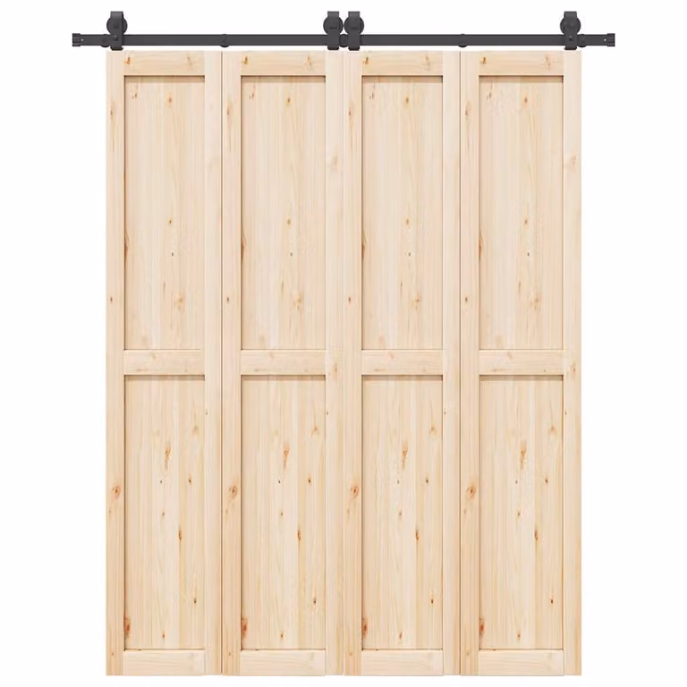 vidaXL Kit di Binari per Porte Scorrevoli in Acciaio Nero Opaco