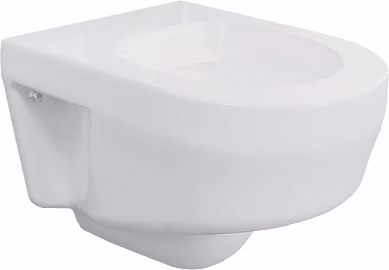 KWC AR T-WC, in vetroresina, sospeso a parete, bianco, 400x370x510 mm