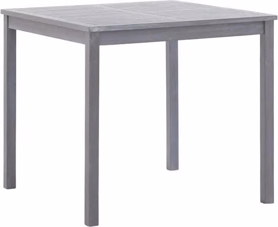 Tavolo da giardino 80x80x74 cm in legno di acacia grigio massello
