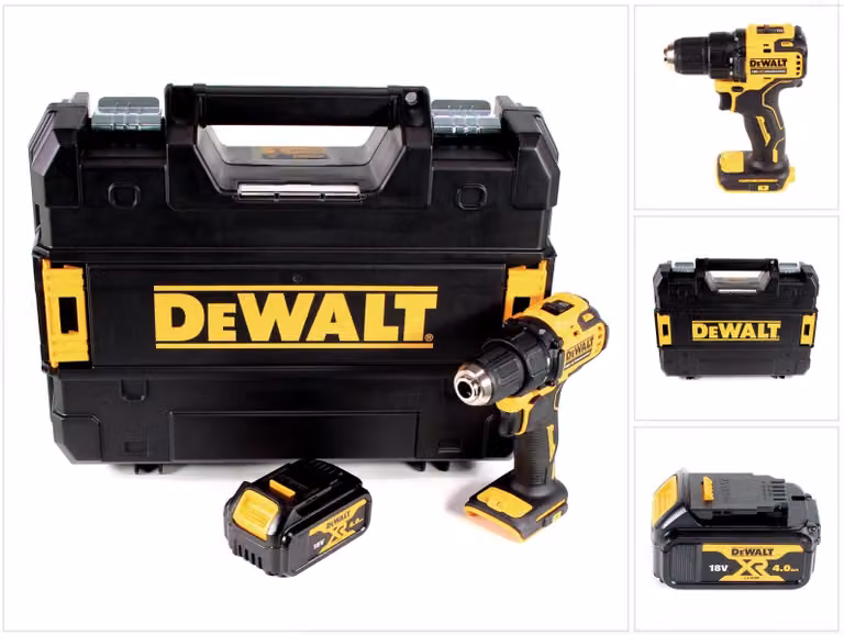 Trapano avvitatore a batteria DeWalt DCD 708 NT 18 V Li-Ion Brushless in confezione TSTAK + 1 batteria da 4,0 Ah - senza caricabatterie