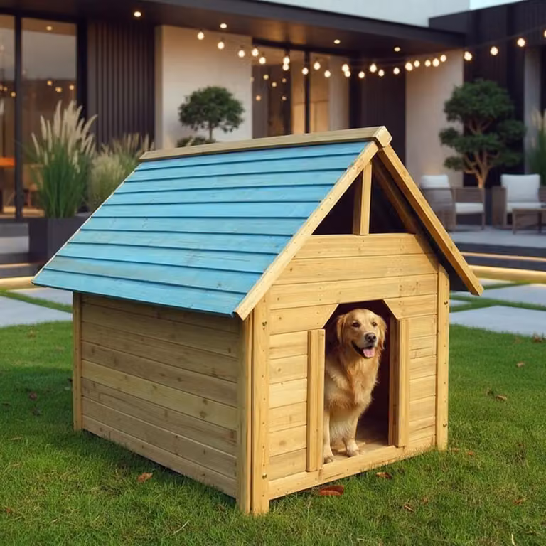 Melko cane cuccia all'aperto 95CM resistente alle intemperie in legno animale domestico gabbia cane grotta tetto