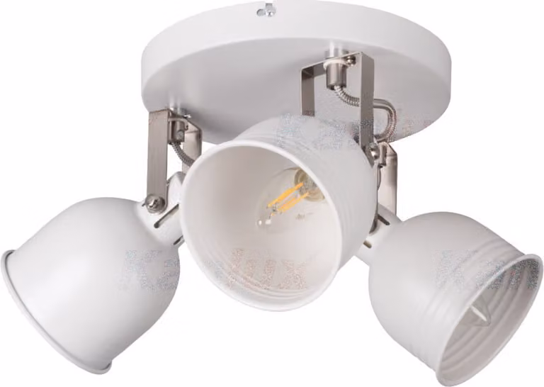 Kanlux DERATO Plafoniera LED orientabile E14 8W Bianco IP20 a 3 fiamme