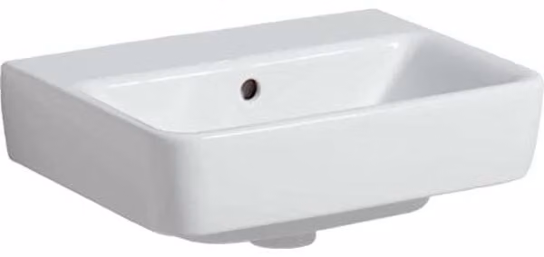 Geberit Renova Plan, lave-mains, 45x34 cm, sans trou pour robinetterie, avec trop-plein, 501626, 501.626.00.1, 501.626.00.1