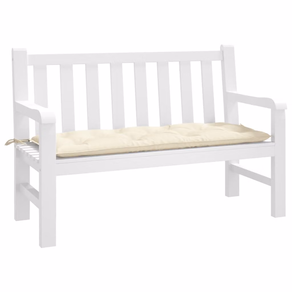 Cuscino per panca da giardino vidaXL beige L 120 cm x P 50 cm x H 7 cm in tessuto Oxford impermeabile e traspirante
