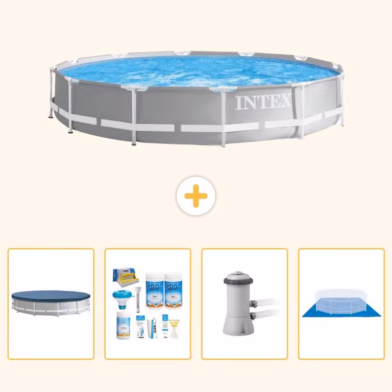 Struttura per piscina a forma di prisma - 366x76 cm - composta da 5 elementi - modello SCB1