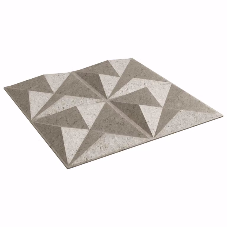 Set di 48 pannelli da parete vidaXL effetto beton origami in schiuma XPS grigia, L/P: 50 x 50 cm