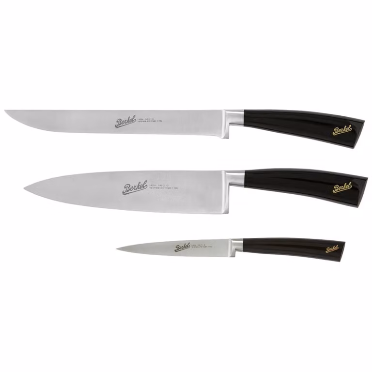 Set Chef 3 coltelli, linea Elegance nero lucido di Berkel