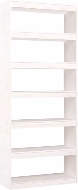 Divisorio-Paravento Bianco 80x30x199,5 cm in Massello di Pino