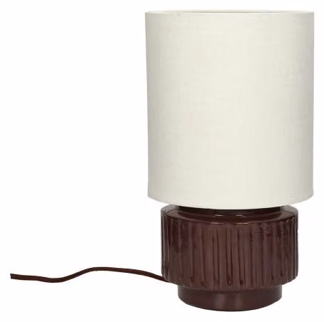 Lampada da tavolo Pomax Cordoba, color marrone, diametro 18 cm, altezza 31 cm