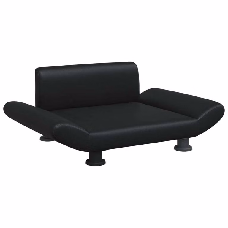 Lettino per Cani Nero 70x45x28 cm in Pelle finta