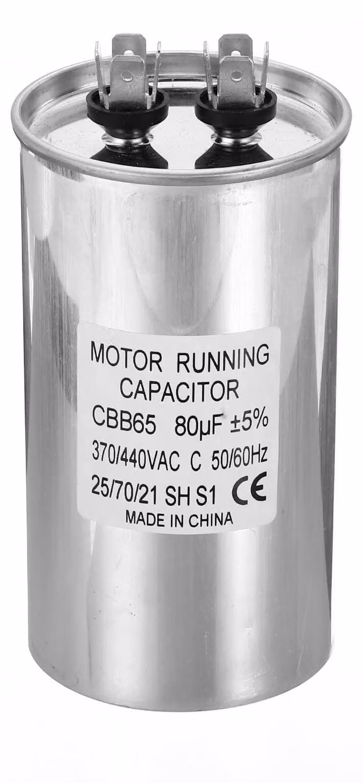 Condensatore di avviamento per ventilatore - Capacità: 80 µF - Tensione: 370/440 Volt AC