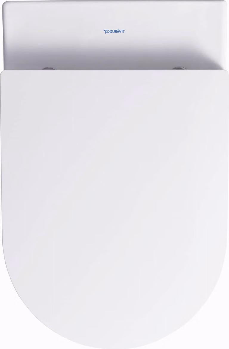 Duravit ME by Starck - Wc sospeso con sedile SoftClose, senza bordo, con WonderGliss, bianco 45290900A11