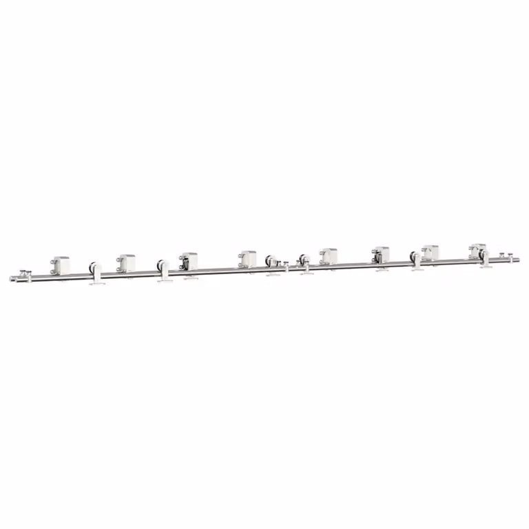 Kit Binari per Porta Scorrevole vidaXL in Acciaio Inossidabile Argento 366 cm